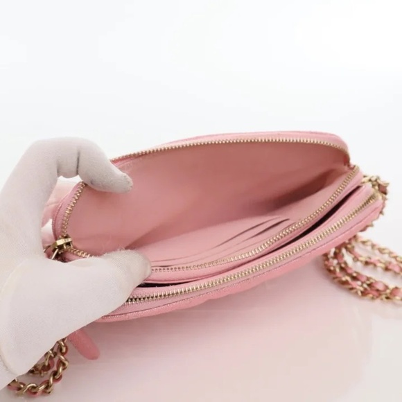 Authenticated Chanel Double Zip Wallet On Chain (WOC) Pink Caviar - Picture 15 of 16